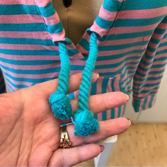 O’Neill pink blue stripe graffiti hoodie Size L - Picture 3 of 12